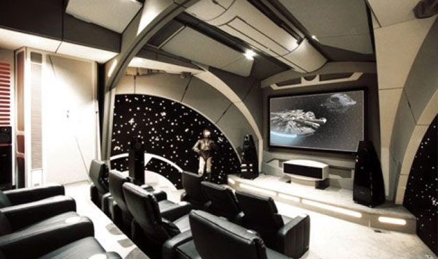 Star wars themed theater room