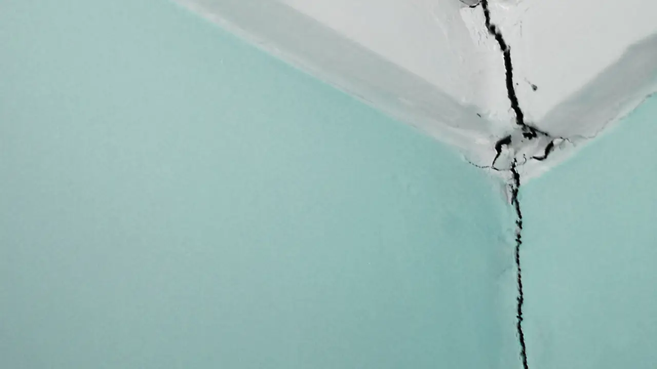 Cracked foundation wall showing signs of damage