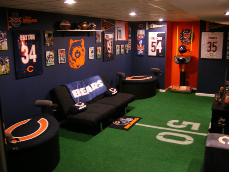 Sports Themed Man Cave